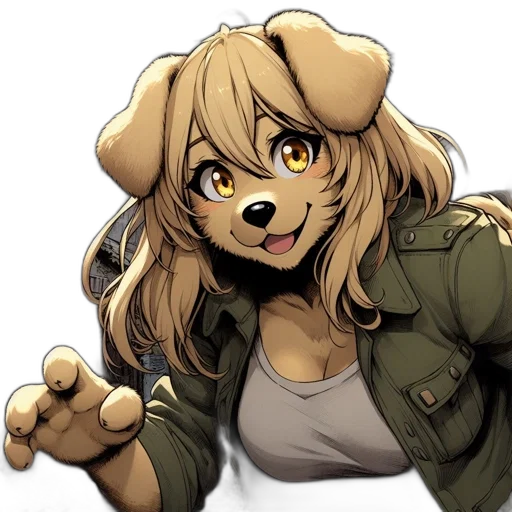 animal, jacket, face, staff transparent PNG cut-out