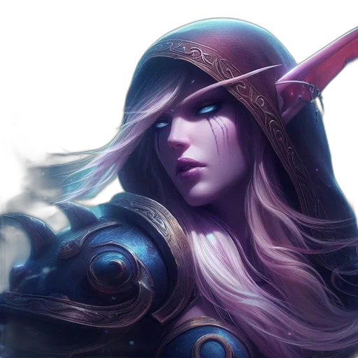 staff, sword, face, fantasy art transparent PNG cut-out