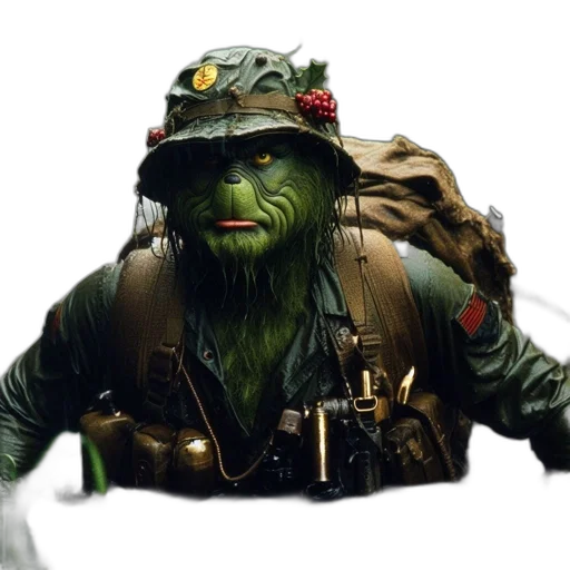 creature, face, hat, staff transparent PNG cut-out