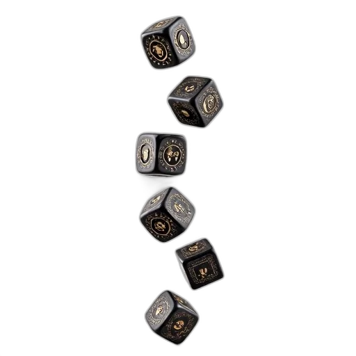 jewelry, set, six-sided, dice transparent PNG cut-out