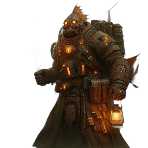 robot, staff, weapon, concept art transparent PNG cut-out