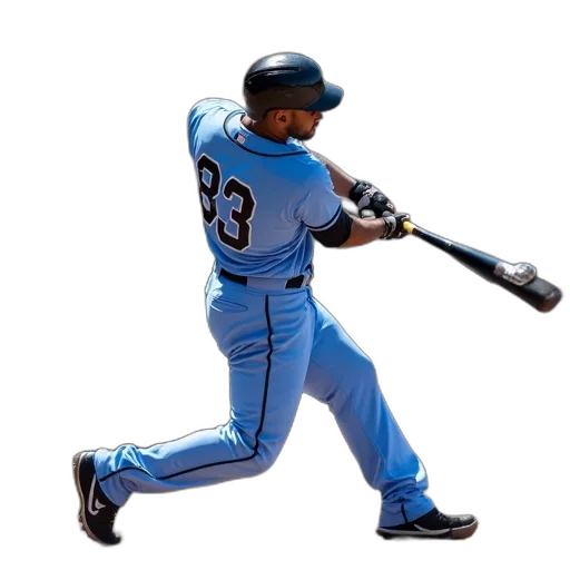 baseball, player, blue, uniform transparent PNG cut-out