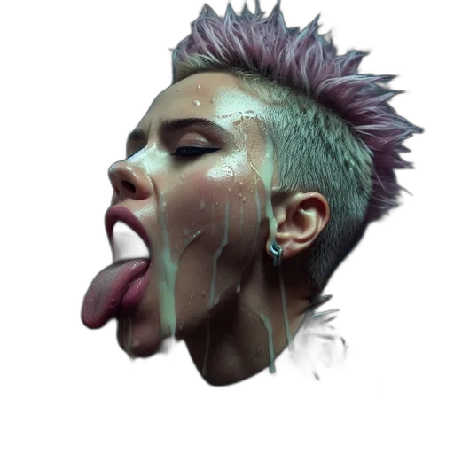 face, creature, mask, hair transparent PNG cut-out