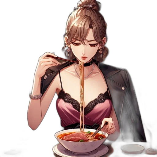 food, dress, staff, jewelry transparent PNG cut-out