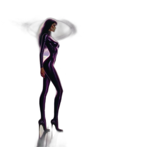 robot, creature, staff, hair transparent PNG cut-out