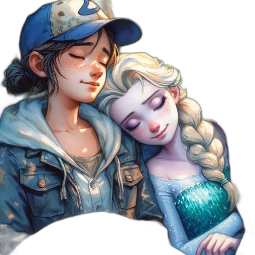 watercolor, pixel art, concept art, fantasy art transparent PNG cut-out