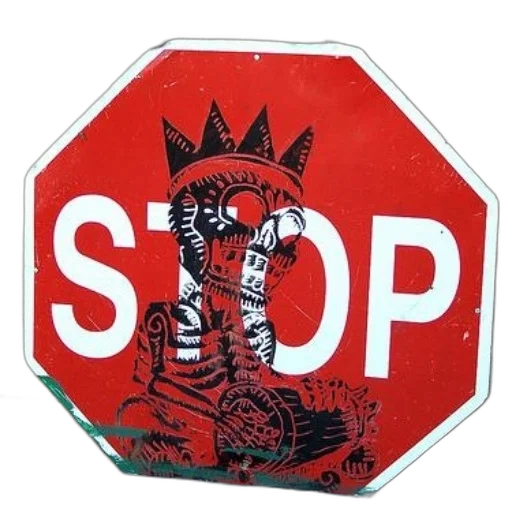 crown, robot, red, stop transparent PNG cut-out