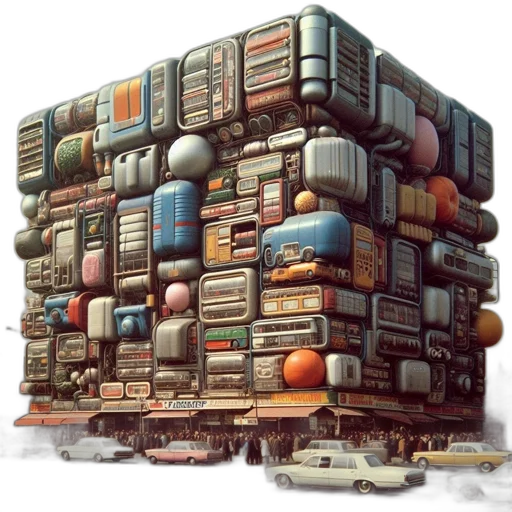 furniture, car, building, robot transparent PNG cut-out
