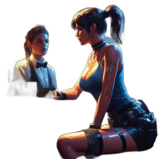dress, staff, robot, concept art transparent PNG cut-out