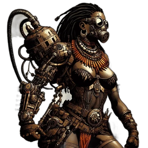 robot, weapon, mask, jewelry transparent PNG cut-out