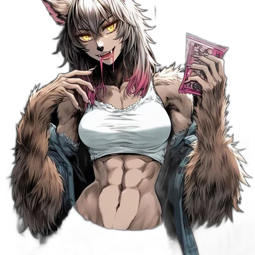 animal, comic book art, concept art, anime transparent PNG cut-out