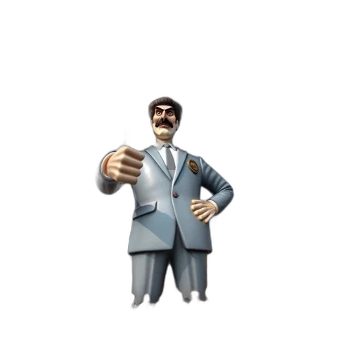 staff, jacket, 3d render, pixel art transparent PNG cut-out