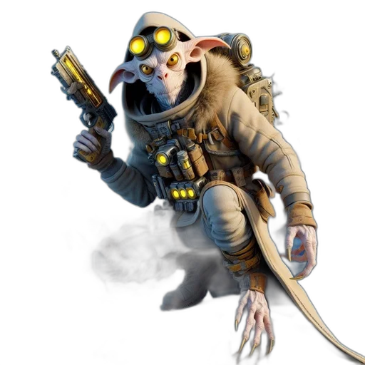 animal, creature, staff, weapon transparent PNG cut-out