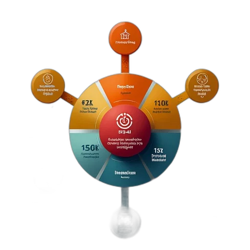 infographic, data, core, values transparent PNG cut-out
