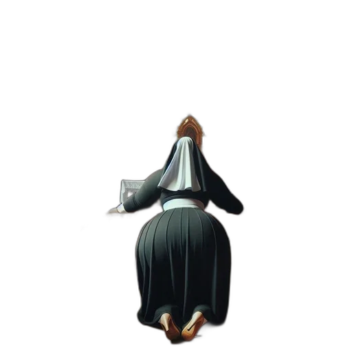 mask, dress, hat, staff transparent PNG cut-out