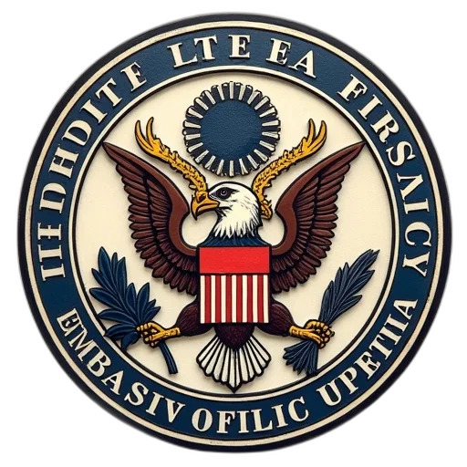 seal, united, states, embassy transparent PNG cut-out
