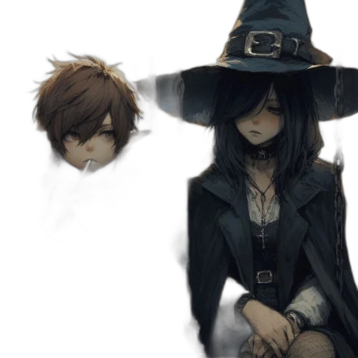 hat, mask, staff, concept art transparent PNG cut-out