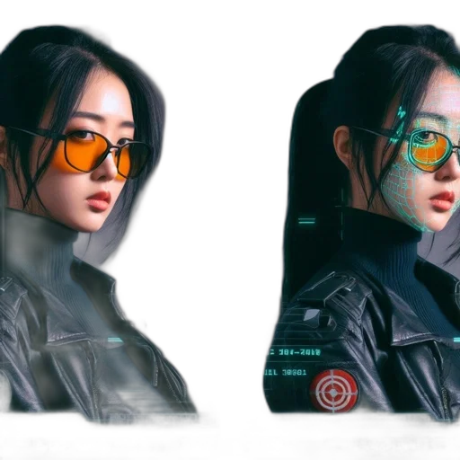 jacket, cyberpunk, concept art, 3d render transparent PNG cut-out