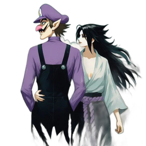 hat, dress, staff, mask transparent PNG cut-out