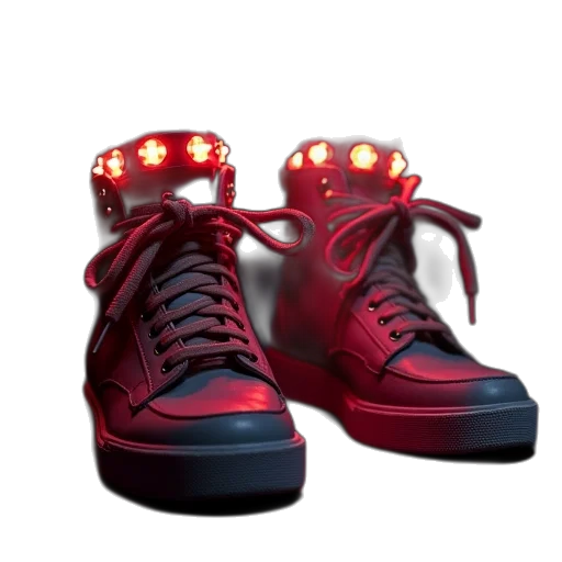 shoes, 3d render, concept art, cyberpunk transparent PNG cut-out