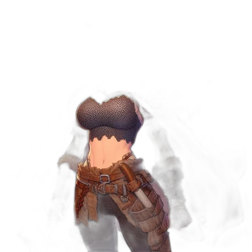 hat, jacket, staff, weapon transparent PNG cut-out