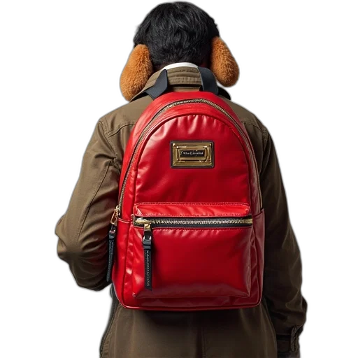 jacket, animal, staff, cyberpunk transparent PNG cut-out