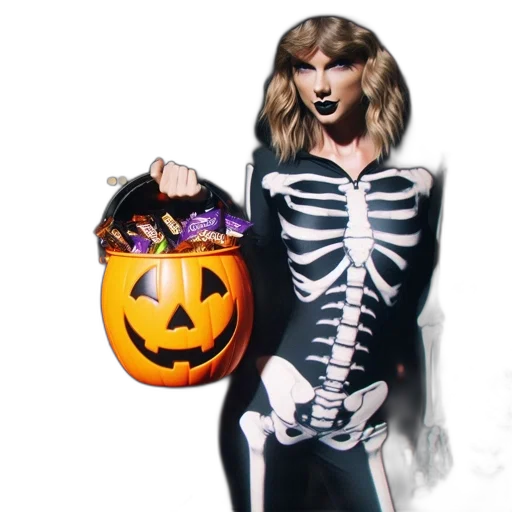 woman, skeleton, costume, poses transparent PNG cut-out