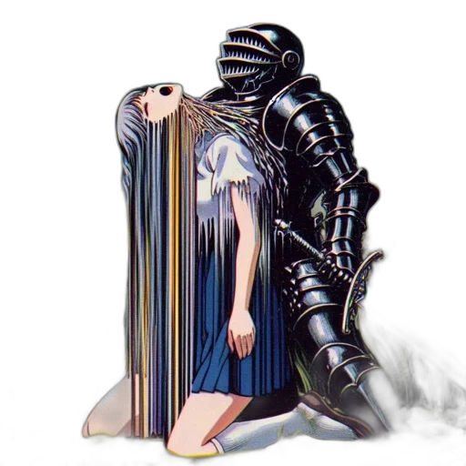 robot, dress, jacket, sword transparent PNG cut-out