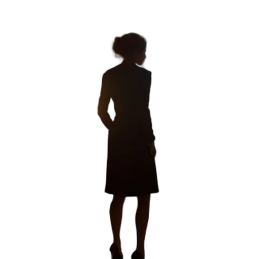 dress, staff, face, jacket transparent PNG cut-out