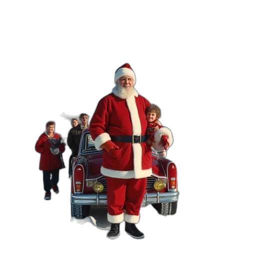 car, 3d render, concept art, christmas transparent PNG cut-out