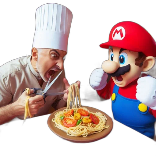 food, concept art, 3d render, pixel art transparent PNG cut-out