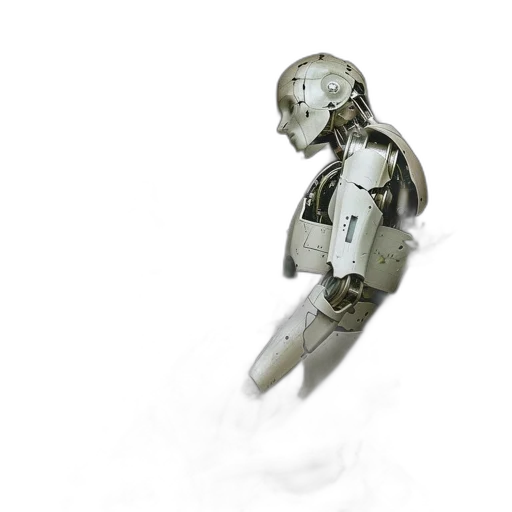 robot, concept art, 3d render, photorealistic transparent PNG cut-out