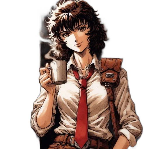 staff, jacket, weapon, face transparent PNG cut-out