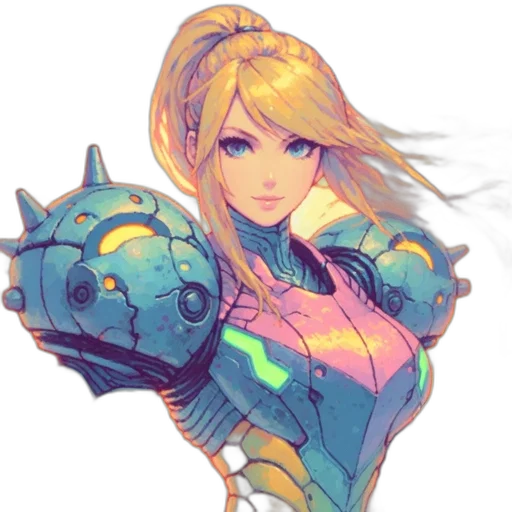 robot, weapon, concept art, pixel art transparent PNG cut-out