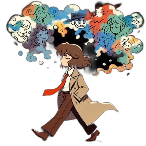 jacket, concept art, cartoon, comic book art transparent PNG cut-out