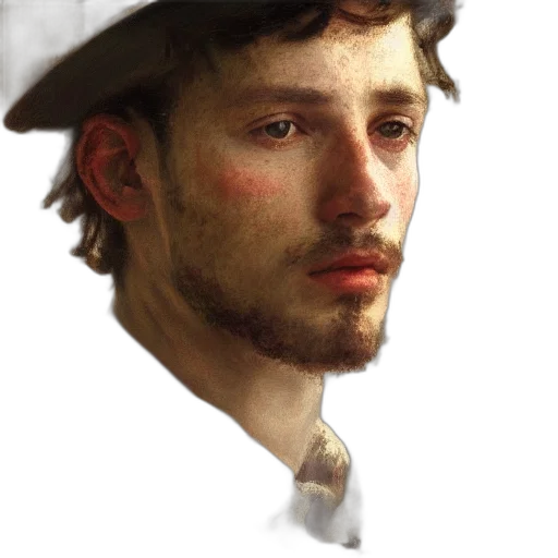 face, hat, staff, animal transparent PNG cut-out