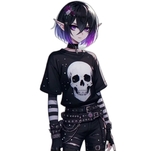 jacket, weapon, staff, cyberpunk transparent PNG cut-out