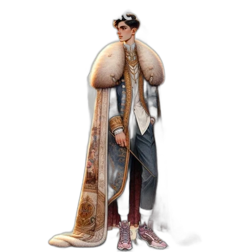 jacket, staff, dress, hat transparent PNG cut-out
