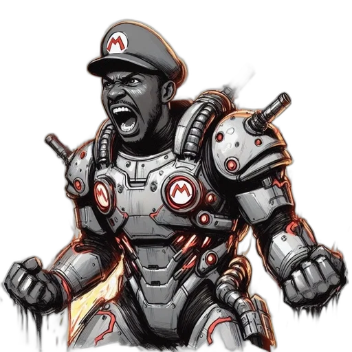 robot, comic book art, concept art, fantasy art transparent PNG cut-out