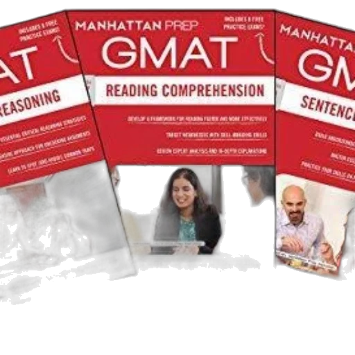 three, gmat, preparation, books transparent PNG cut-out