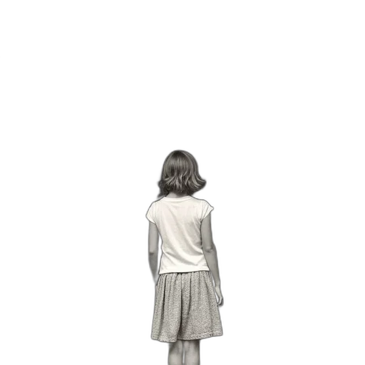 dress, jacket, shoes, hair transparent PNG cut-out