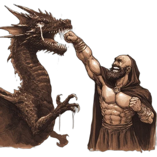 dragon, sword, fantasy art, concept art transparent PNG cut-out