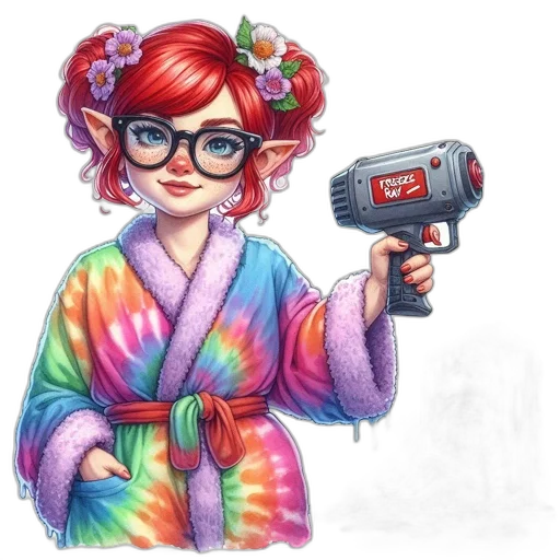dress, staff, weapon, vaporwave transparent PNG cut-out