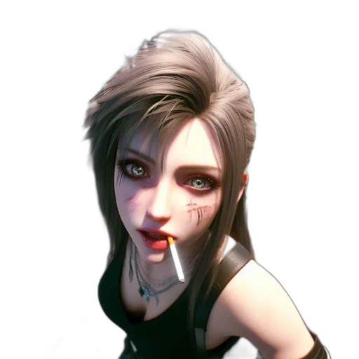 face, staff, concept art, 3d render transparent PNG cut-out