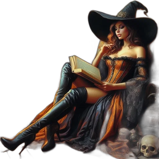 hat, dress, fantasy art, concept art transparent PNG cut-out