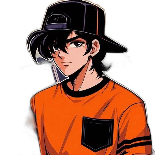 hat, jacket, staff, face transparent PNG cut-out