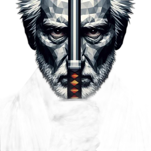 face, mask, robot, sword transparent PNG cut-out
