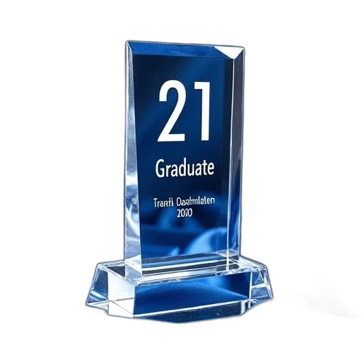 crystal, award, number, graduate transparent PNG cut-out