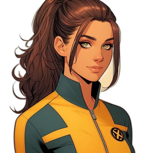 jacket, staff, face, hair transparent PNG cut-out