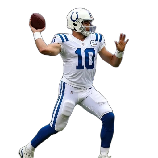 colts, quarterback, throwing, ball transparent PNG cut-out